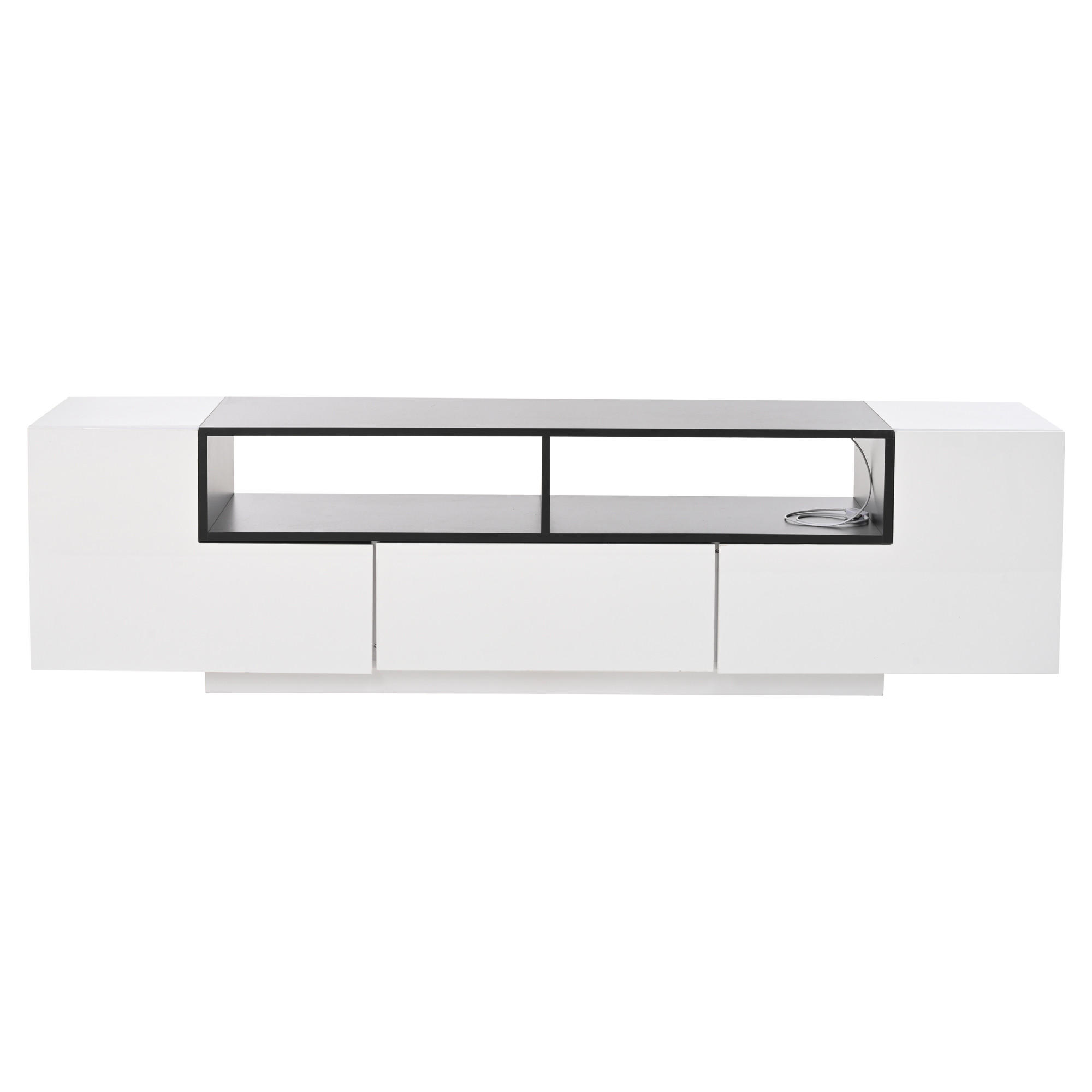 TV-LOWBOARD Shape Weiß 180/40/48 cm - Weiß, Holzwerkstoff (180/48/40cm) - PANGIVO