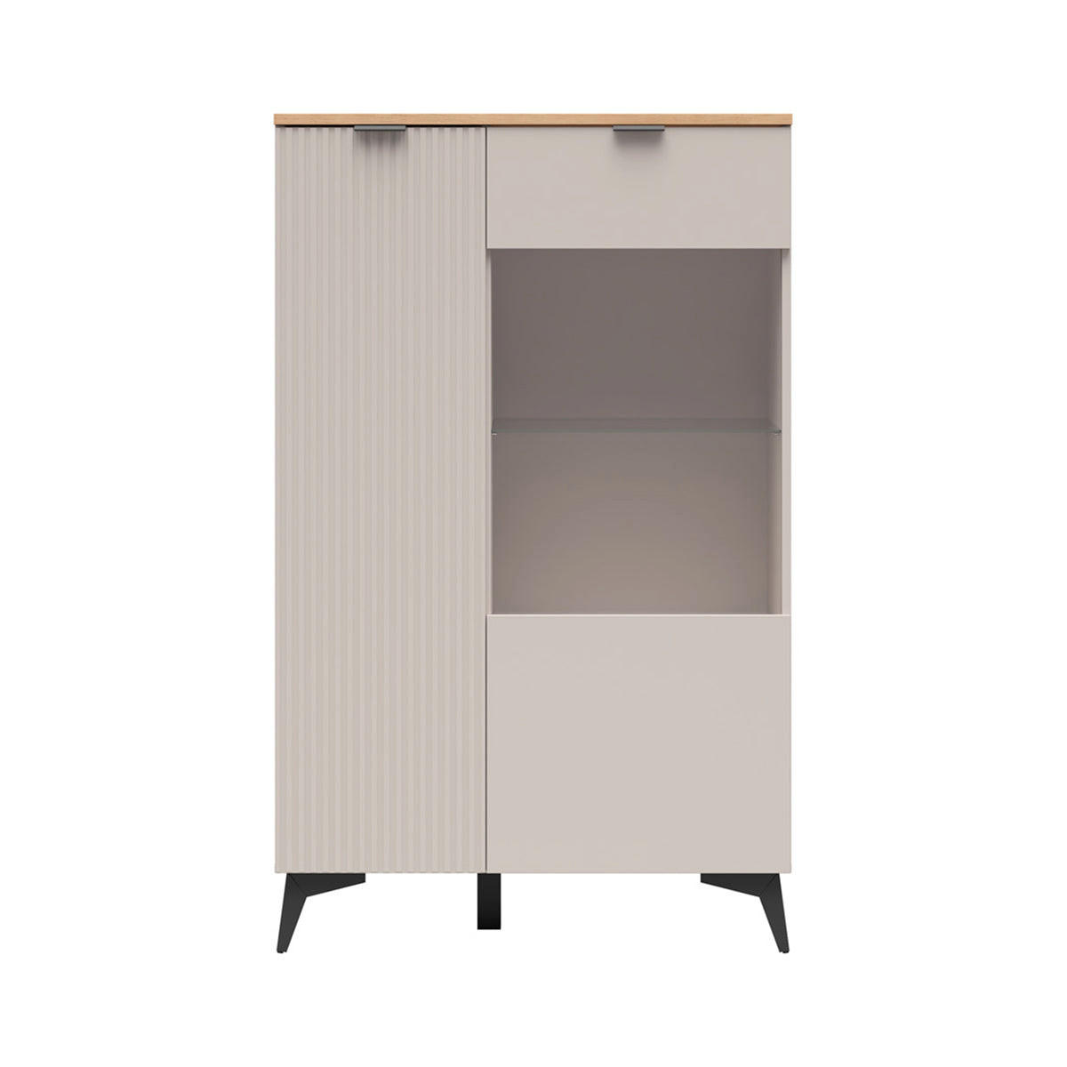VITRINE Vicky Kaschmir - Kaschmir, Holzwerkstoff (85/138/41cm) - Petits-meubles