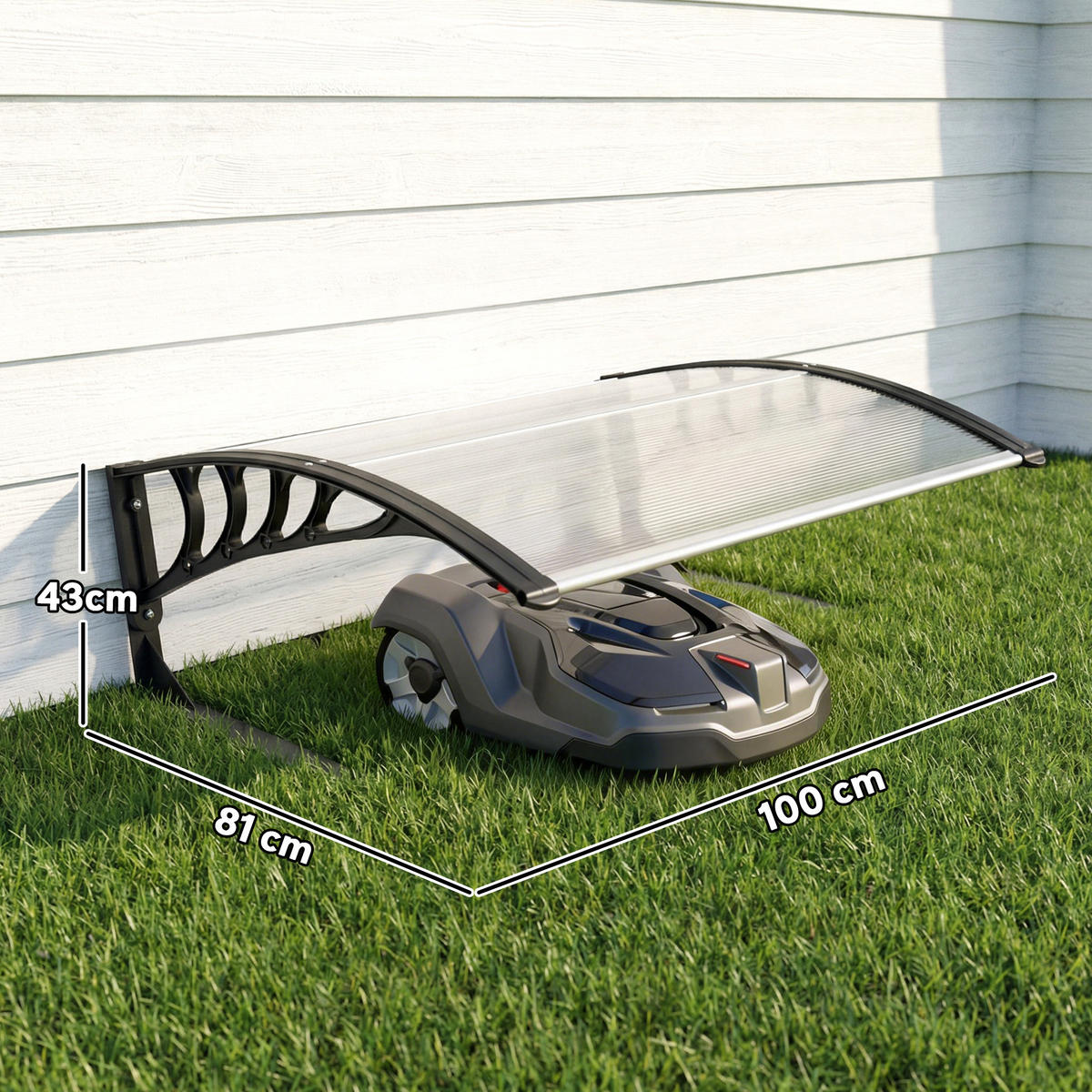 KLEINGARAGE DE-13872 mit Polycarbonat-Dach Weiß - Weiß, Kunststoff (81/43/100cm) - ComfortXL