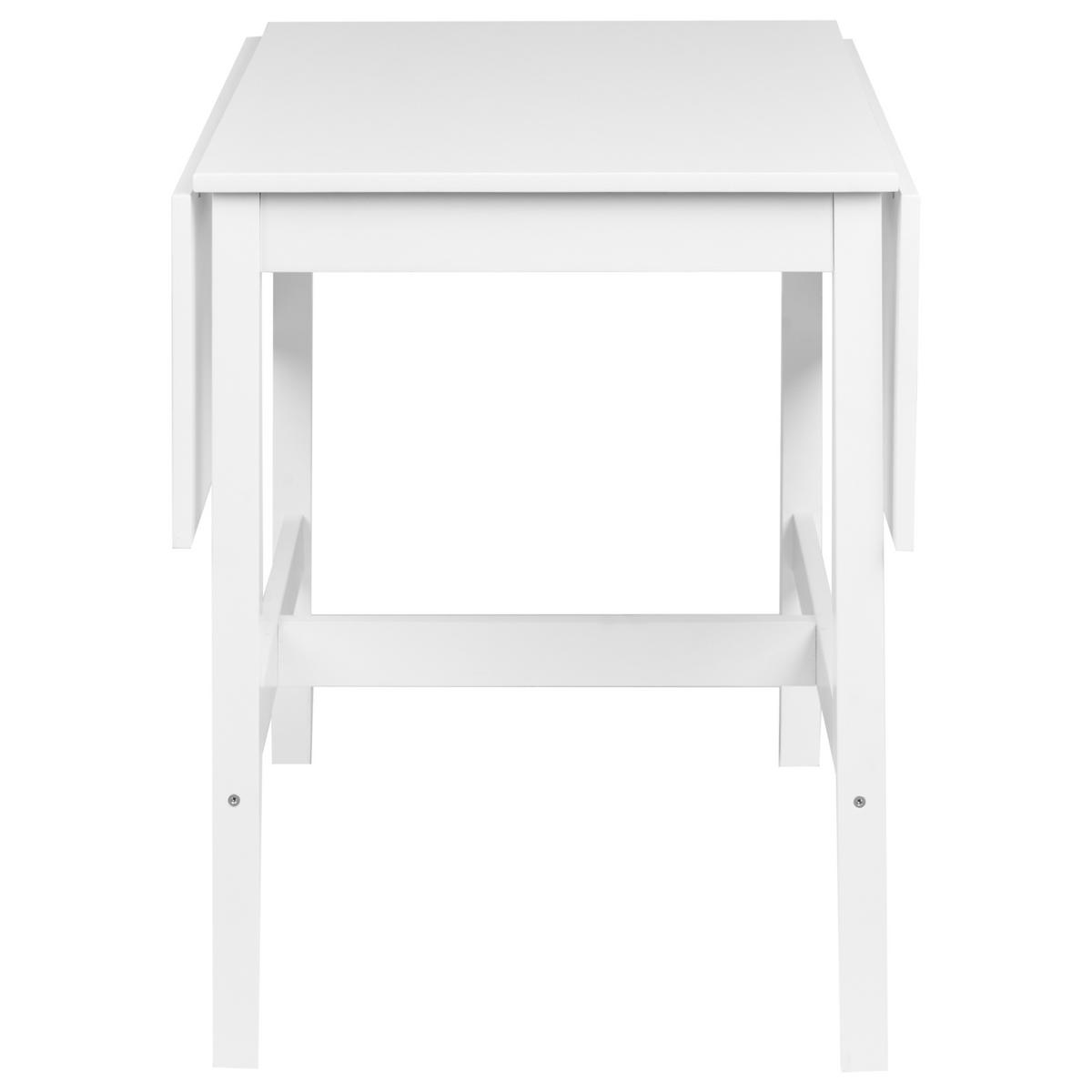 BLAGOVAONSKI STOL izvlačni bijeli 60-120/74 cm borovo drvo Vera - bijela, drvo (60/74/76cm) - Beliani