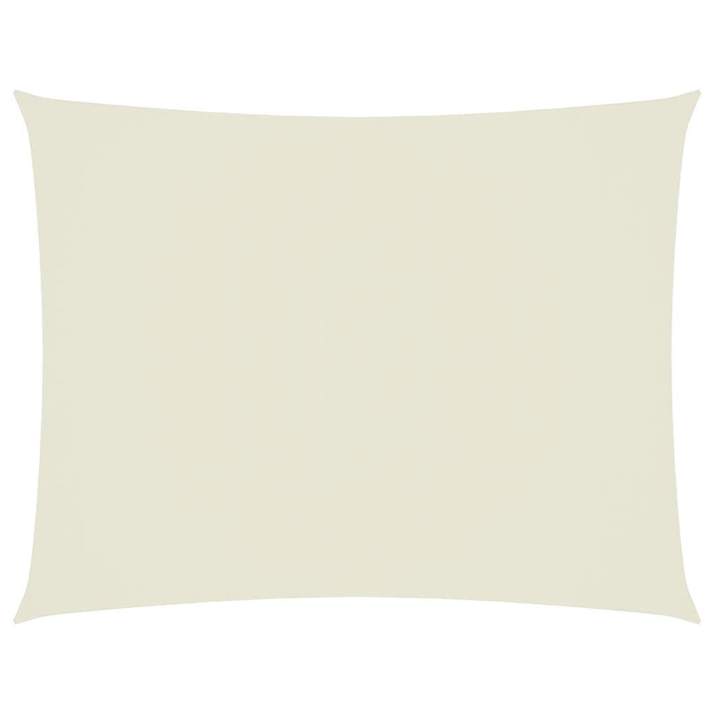 SONNENSEGEL Oxford-Gewebe Rechteckig 6/7 M Creme - Creme, Textil (600/700cm) - vidaXL