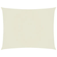 SONNENSEGEL Oxford-Gewebe Rechteckig 6/7 M Creme - Creme, Textil (600/700cm) - vidaXL