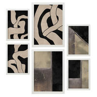 POSTER Set Mit 6 Ruhekunst A3 & A4 Weißer Rahmen - Weiß, Papier (29/3cm) - Nacnic