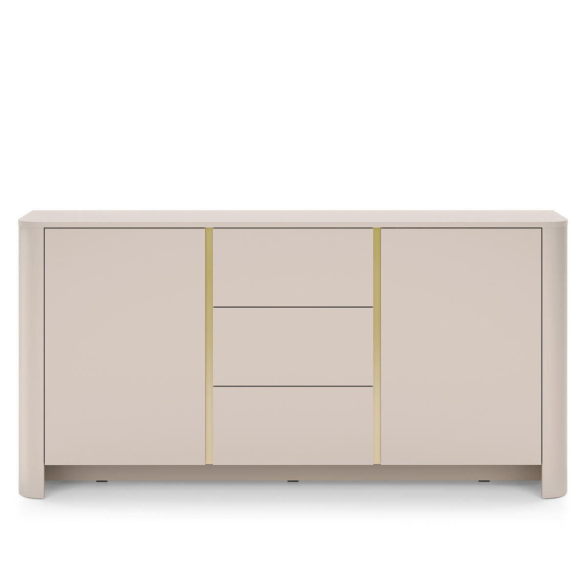 SIDEBOARD AVORIO 168/84/39cm mit 3 Schubladen 2 Türen Kaschmir - Kaschmir, Holzwerkstoff (168/84/39cm) - MASSENO