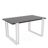 TISCH ausziehbar aus MDF, Schwarz - Schwarz/Weiß, Holzwerkstoff (160/80/76cm) - Idohome