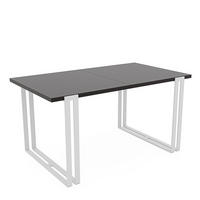 TISCH ausziehbar aus MDF, Schwarz - Schwarz/Weiß, Holzwerkstoff (120/80/76cm) - Idohome