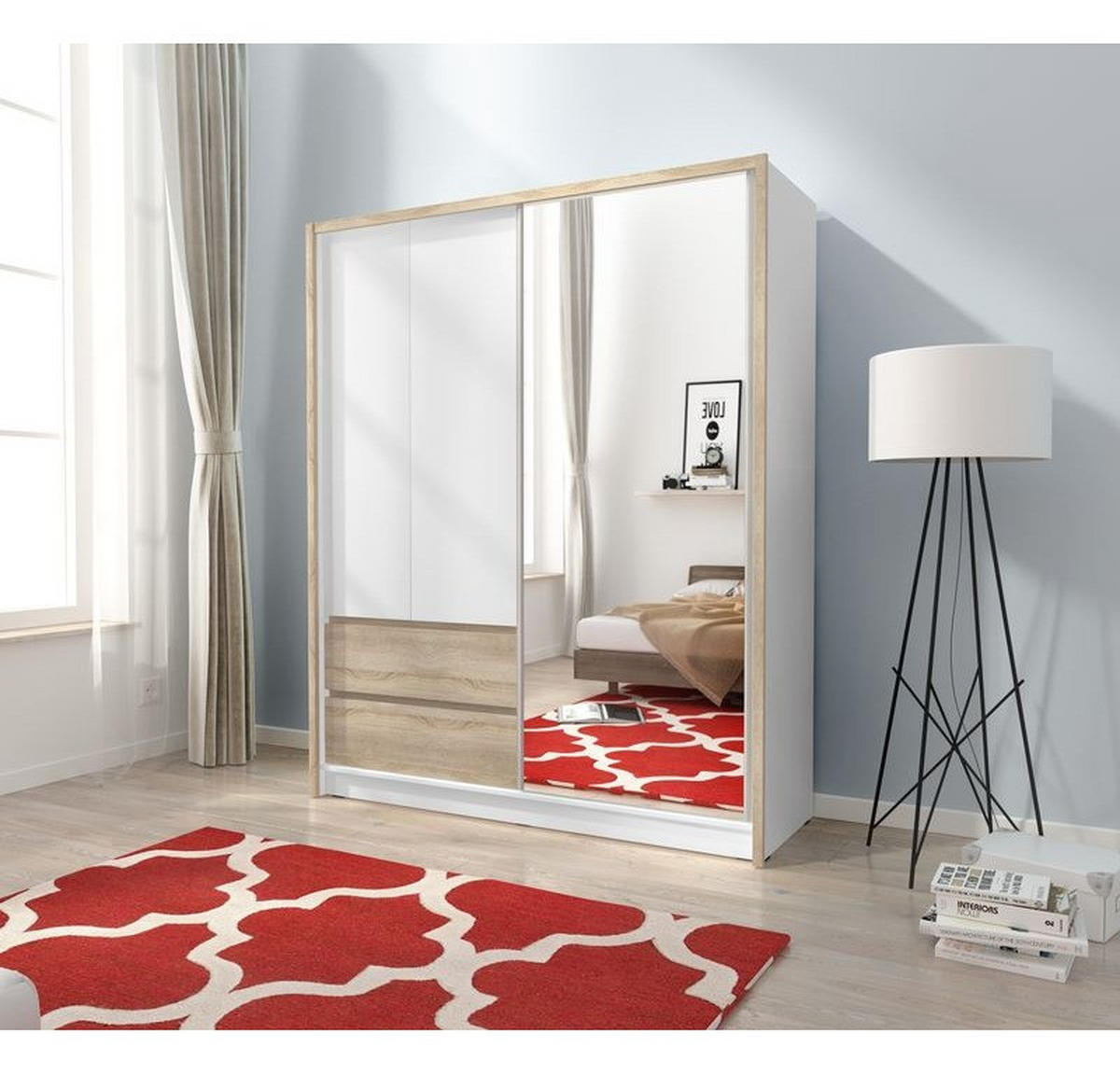 KLEIDERSCHRANK – SARA 150 – 154 cm – Sara – Eiche - Sonoma Eiche, Holzwerkstoff (154/214/62cm) - hi-markt
