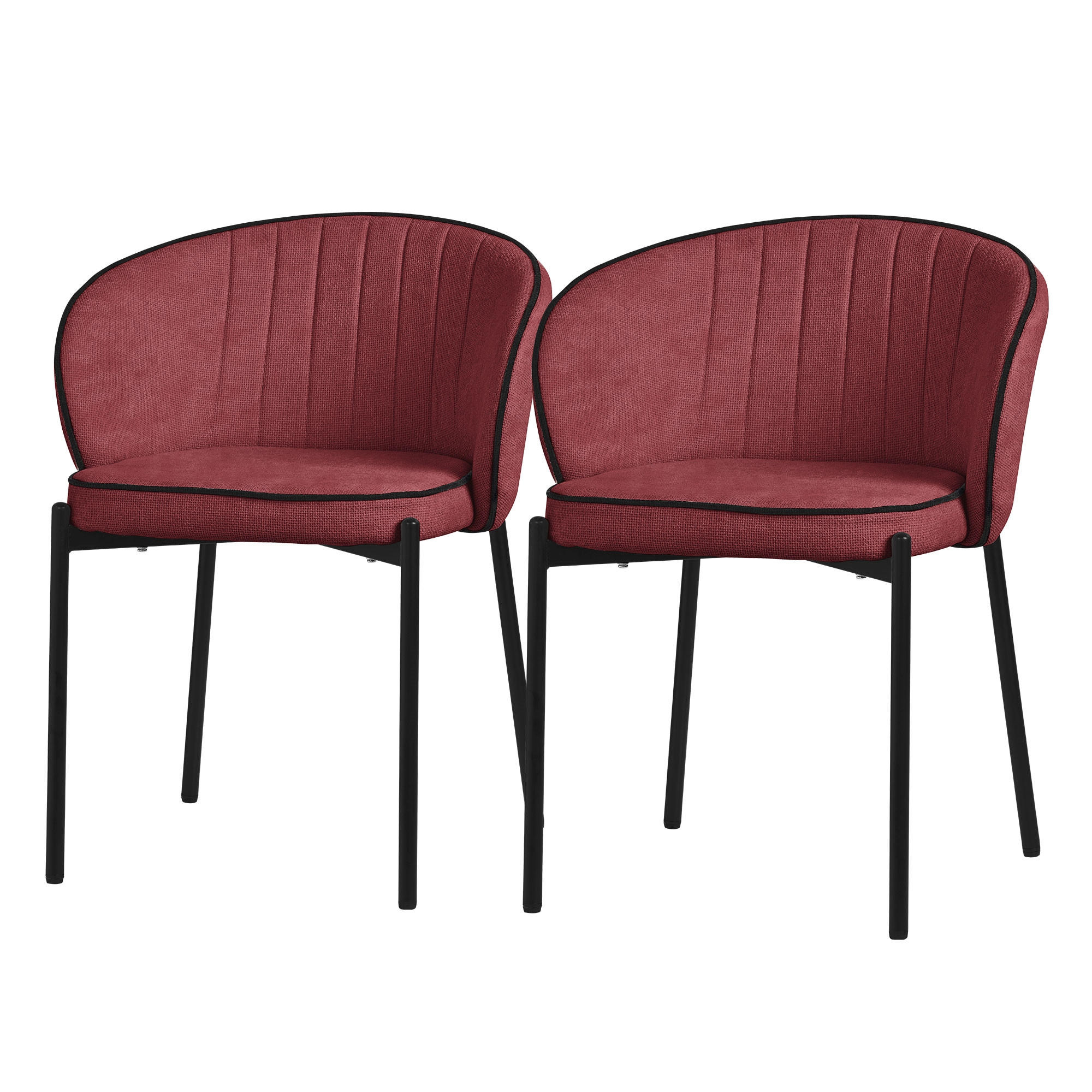 ML-DESIGN JÍDELNÍ ŽIDLE, sada 2 ks, červené
