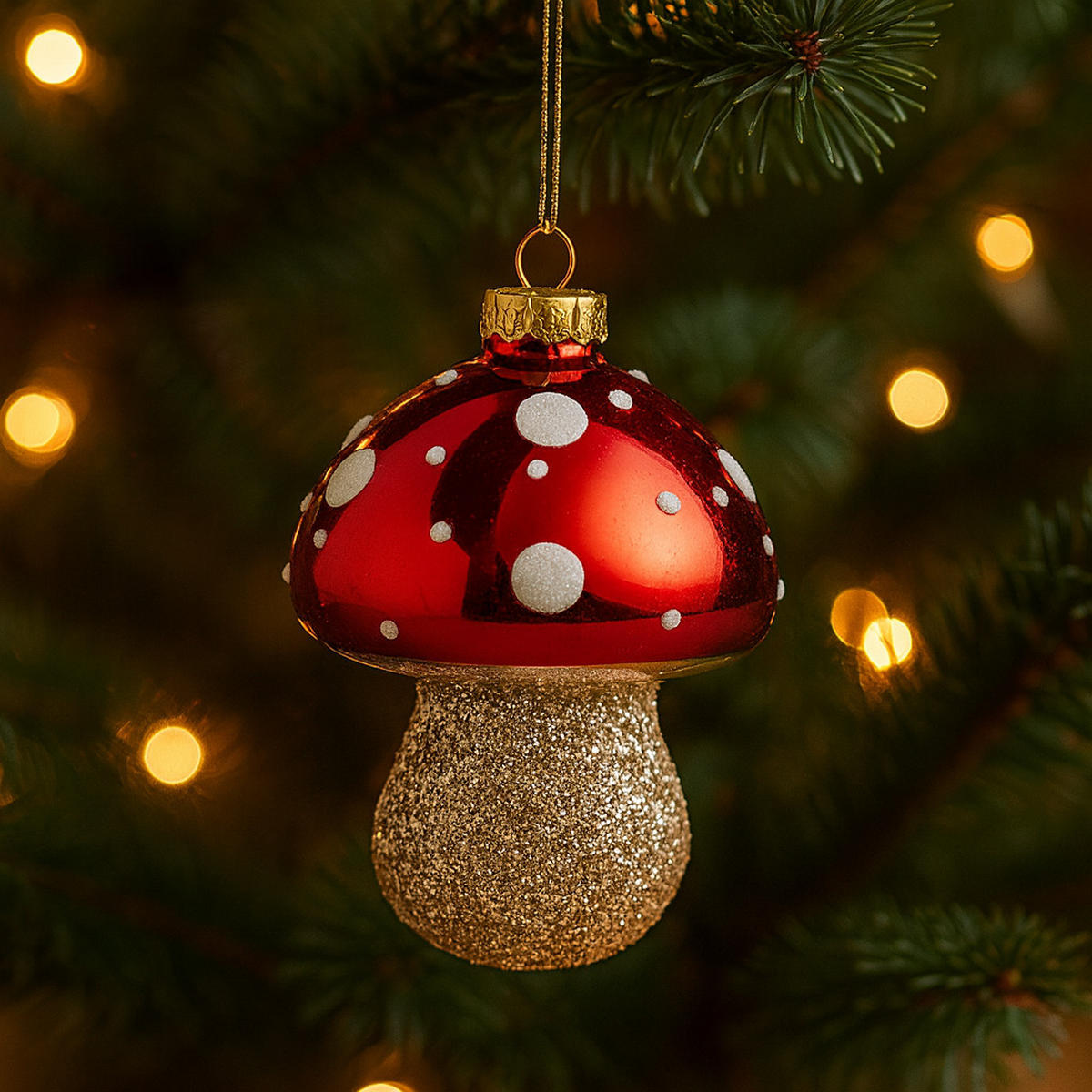 GLASKUGEL Manito, rot, 11 x 8 cm, Dekorative Weihnachtsdeko - Rot, Glas (8/11/8cm) - home&you