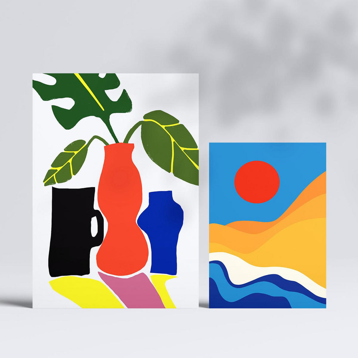 POSTER Set Mit 6 Sanfte abstrakte Landschaften Größe A3 & A4 Rahmenlos - Klar, Papier (29.7/1cm) - Nacnic