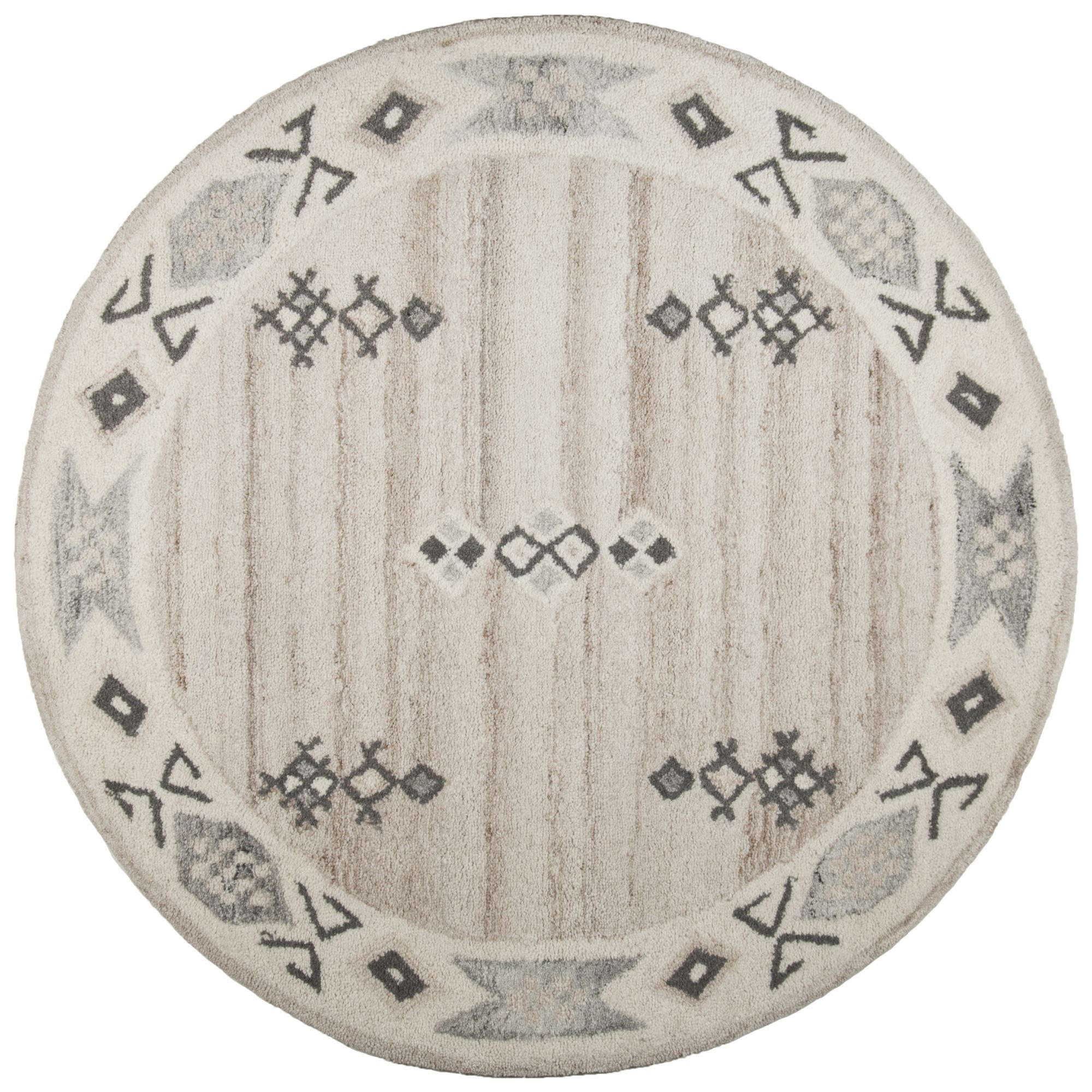 Theko Tuftteppich Beige 240x240 cm