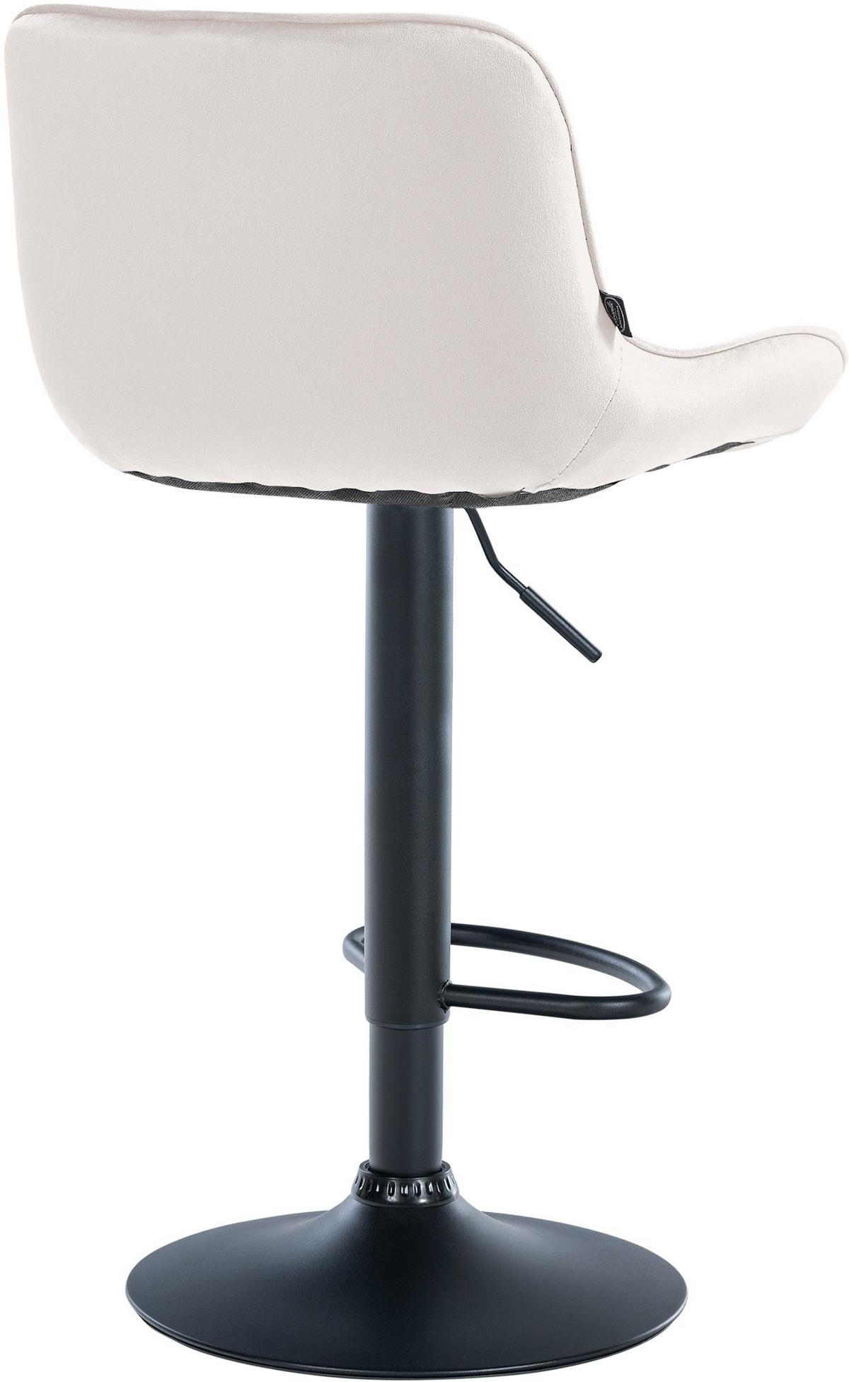 BARHOCKER Samt creme - Creme/Schwarz, Textil/Metall (49/85/51cm) - CLP