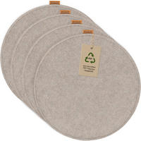 SITZKISSEN mit Antirutschnoppen 4er-Set - Beige, Textil (35/35/2cm) - Miqio Design