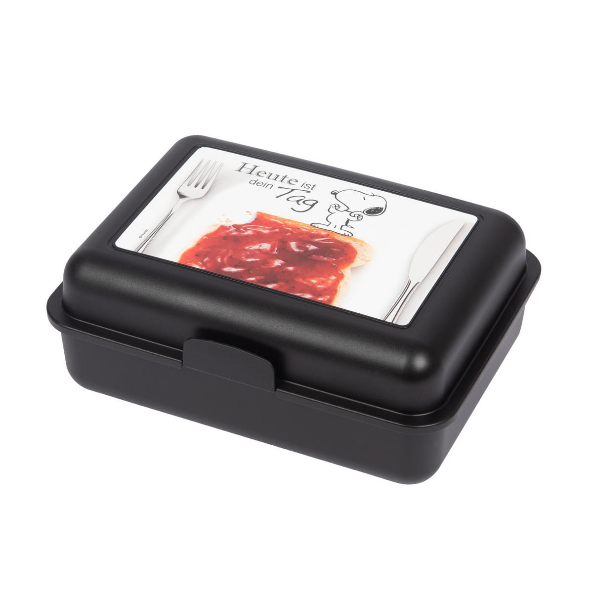 BROTDOSE The Peanuts Snoopy Heute ist dein Tag Schwarz 17,5 x 12,8 x 6,9 cm - Schwarz, Kunststoff (17.5/6.9/12.8cm) - United Labels