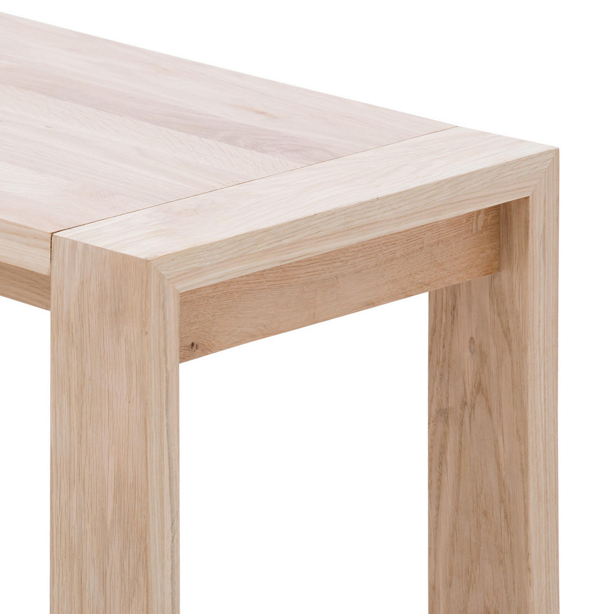 SITZBANK - Eiche massiv - Eichefarben, Holz (185/45/39cm) - home24