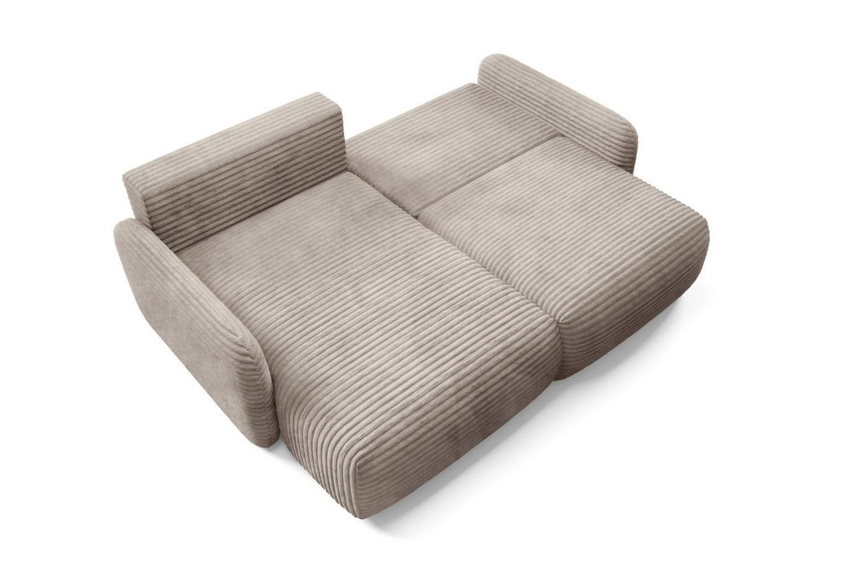 ECKSOFA Simone Mit Schlaffunktion - Braun, Holzwerkstoff/Textil (240/165cm) - Fun Möbel