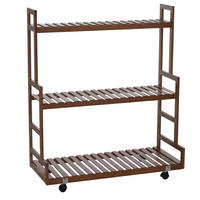 PFLANZENREGAL Braun - Braun, Holz (90/105/38cm) - MCW