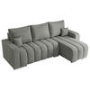 ECKSOFA KIRASSO L Grau Stukture - Grau, Textil (245/147cm) - MKS