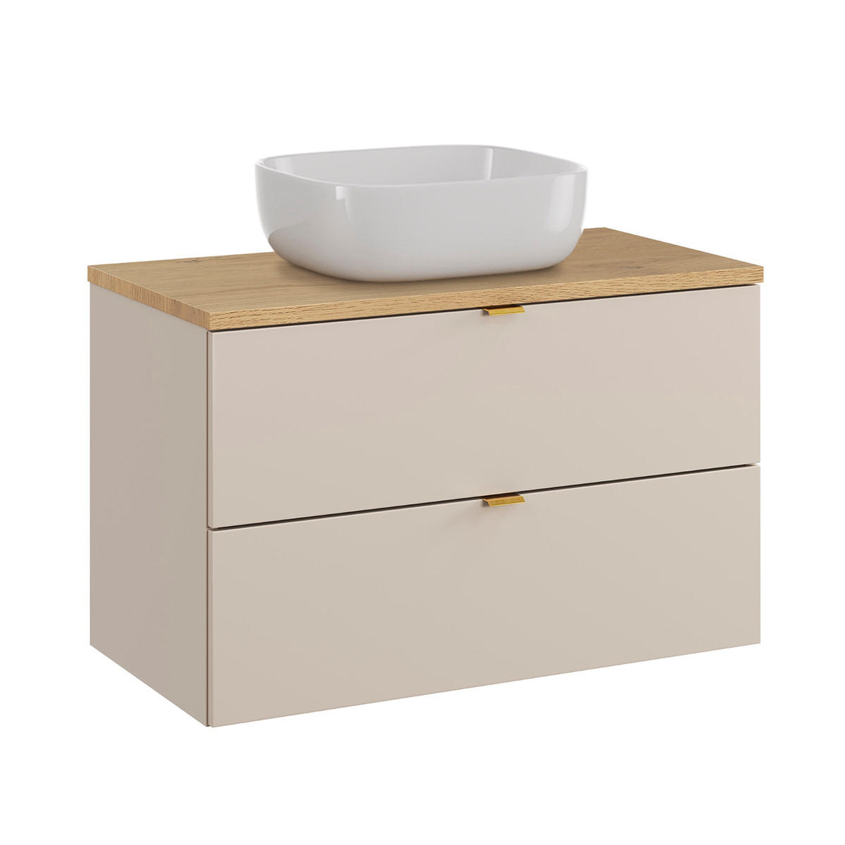 WASCHTISCH 80.6cm Azel Kaschmir - Beige, Holzwerkstoff (80.6/52/46cm)