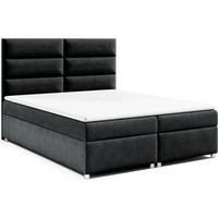 BOXBETT Trinity K-4 Bonellfederkern inkl. Topper - Schwarz, Holz/Holzwerkstoff (200/200cm) - Best For Home
