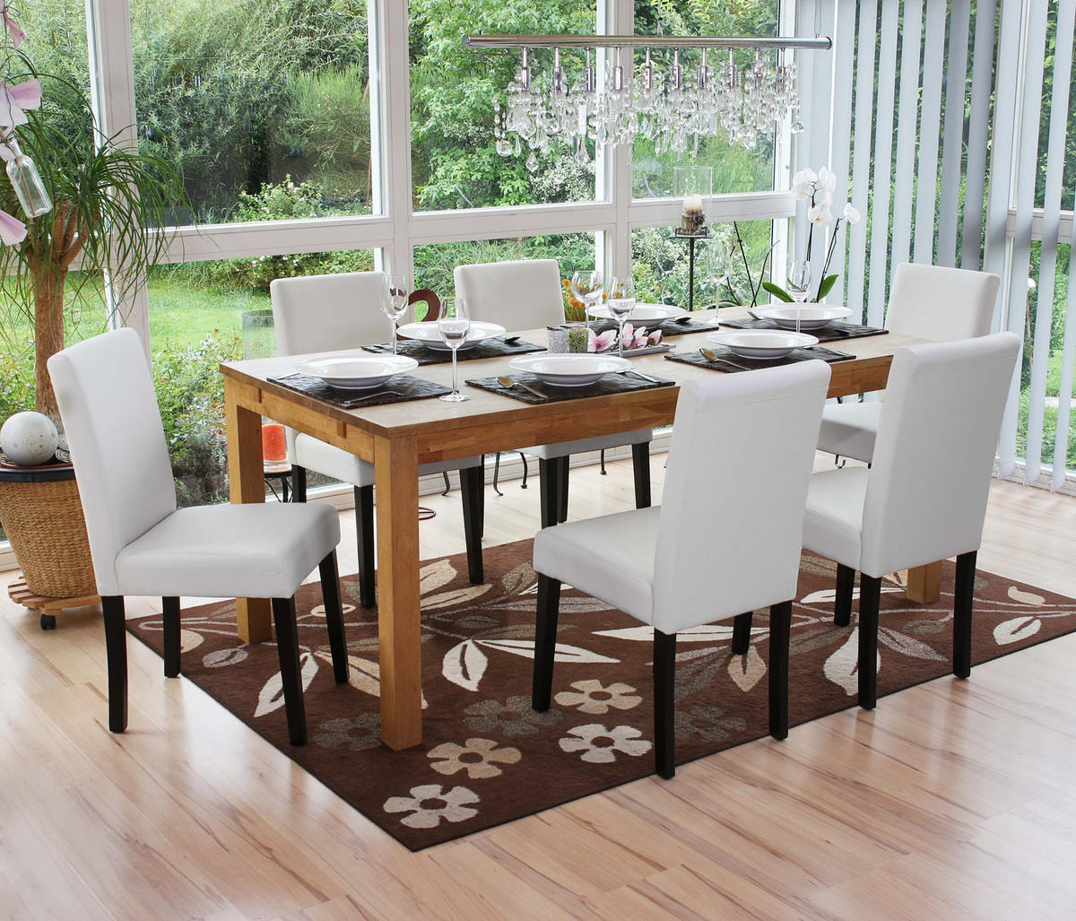 ESSZIMMERSTUHL Weiß 6er-Set - Weiß, Textil (43/90/56cm) - MCW