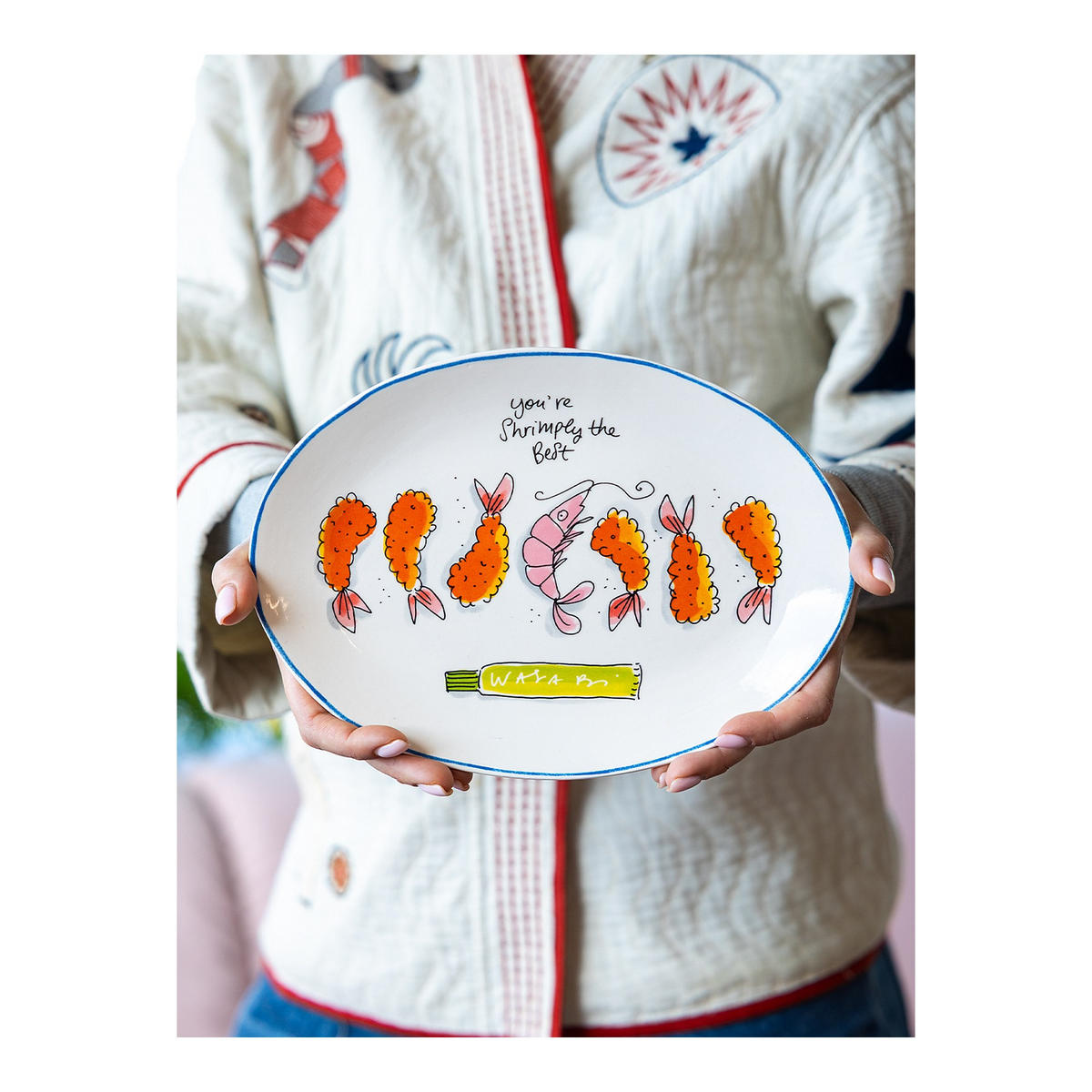 TELLER Du bist einfach die Beste in Bunt - 27cm - Multicolor, Keramik (27/19.4/2.1cm) - Blond Amsterdam