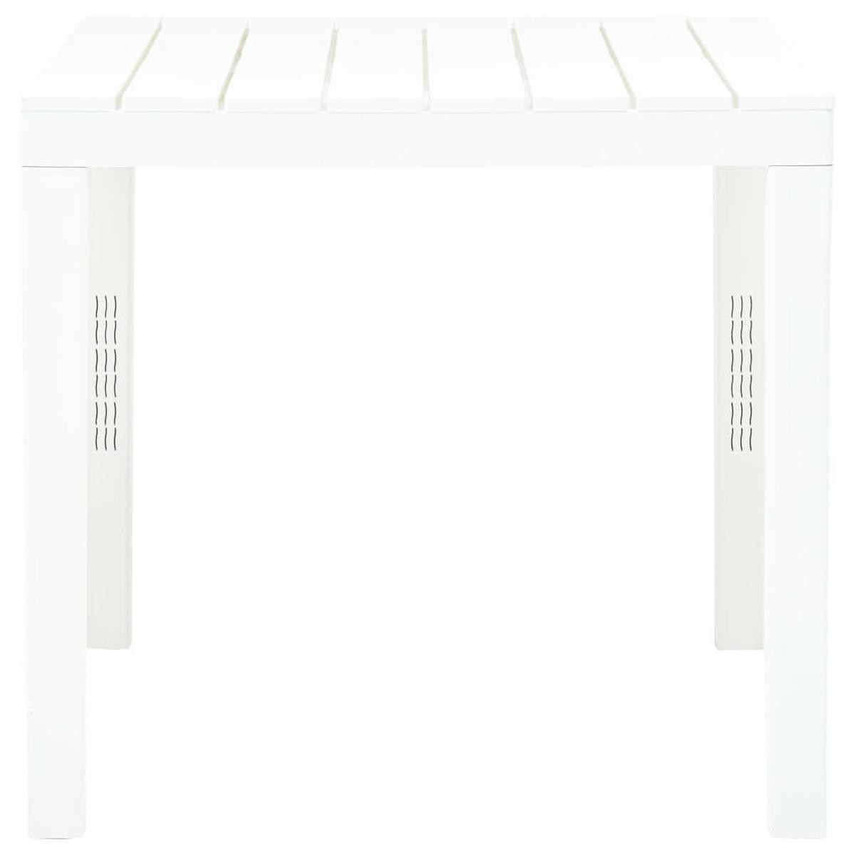 GARTENTISCH Weiss 78/78/72 Cm Kunststoff - Weiß, Kunststoff (78/78/72cm) - vidaXL