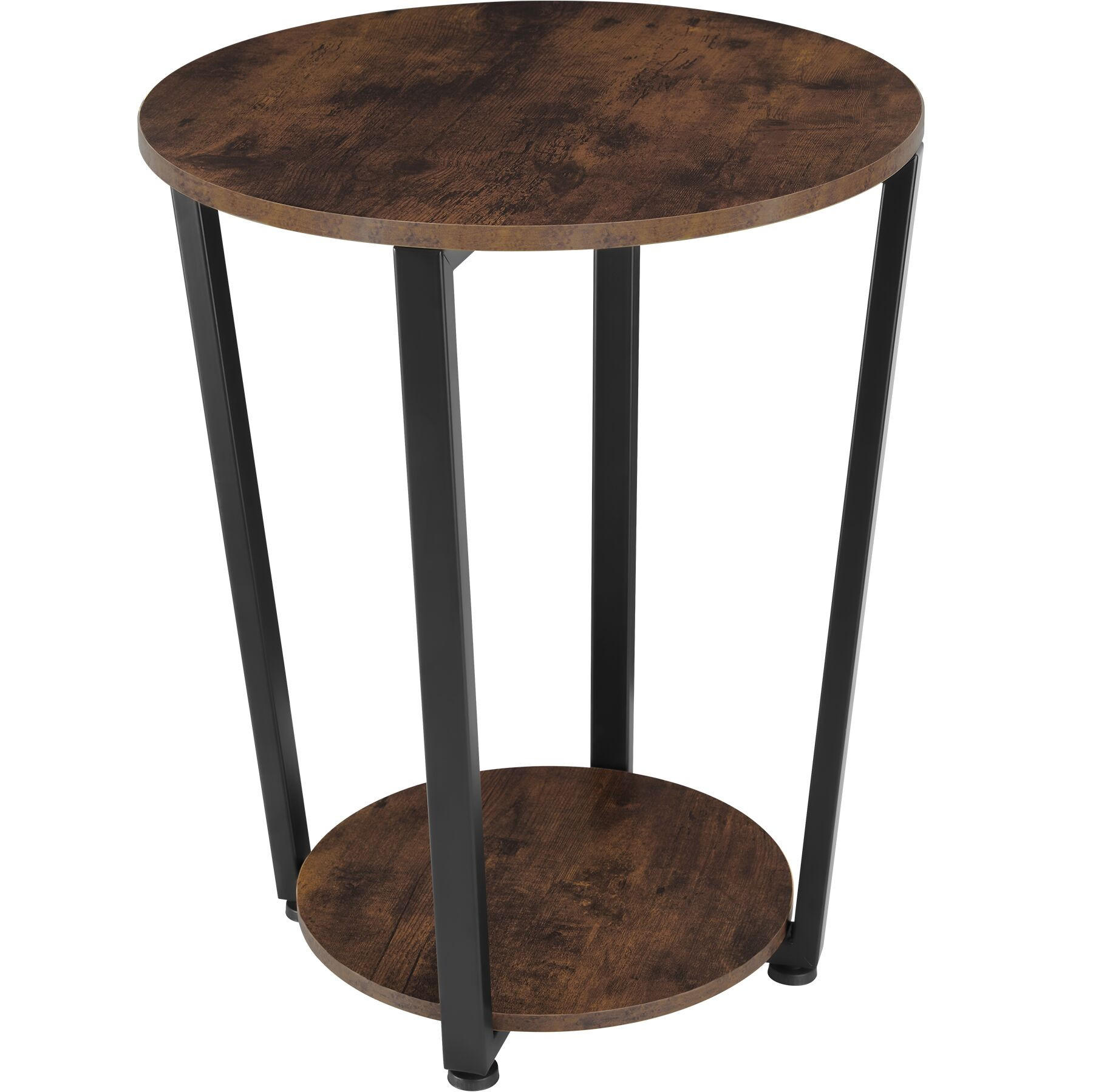 BEISTELLTISCH Swindon,50 x 62,5 cm,Industrial Holz dunkel, rustikal - Rostfarben, Holz (50/50/62.5cm) - tectake