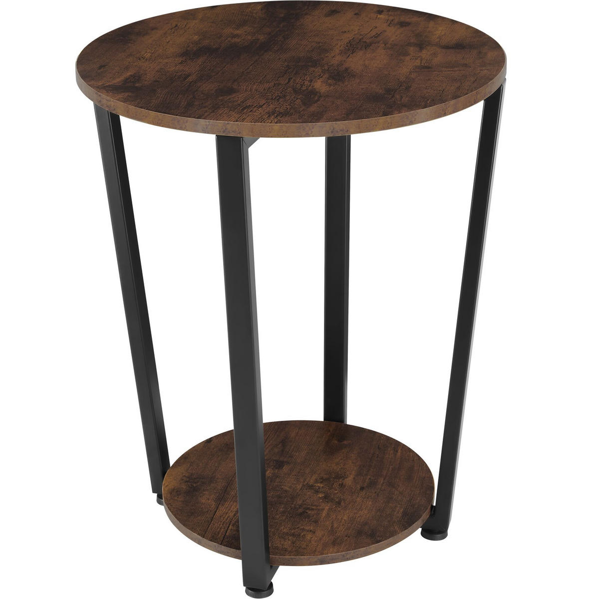 BEISTELLTISCH Swindon,50 x 62,5 cm,Industrial Holz dunkel, rustikal - Rostfarben, Holz (50/50/62.5cm) - tectake