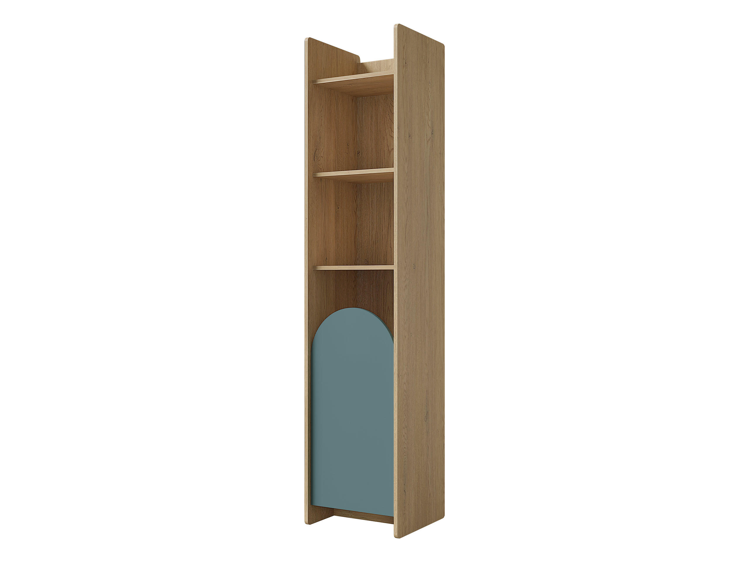 KINDERREGAL Lexi 1D 03 L / P, Seite: Links - Blau/Eichefarben, Holzwerkstoff (44/198/40cm) - MIRJAN24
