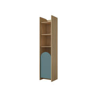 KINDERREGAL Lexi 1D 03 L / P, Seite: Links - Blau/Eichefarben, Holzwerkstoff (44/198/40cm) - MIRJAN24