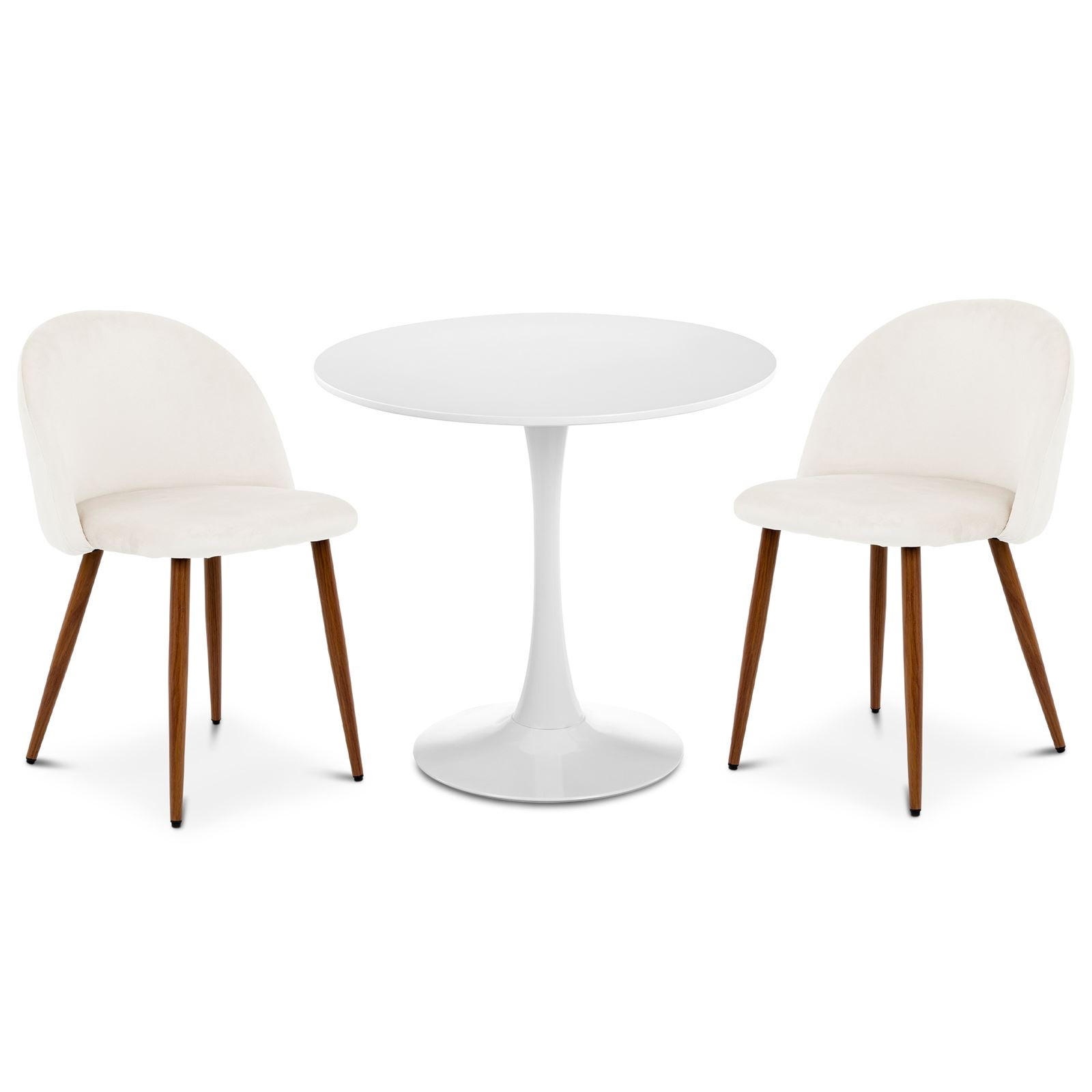 ESSGRUPPE LOIRE/NAVIA 3er Set weiß - Weiß, Holzwerkstoff - IDIMEX