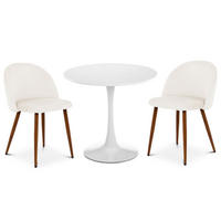 ESSGRUPPE LOIRE/NAVIA 3er Set weiß - Weiß, Holzwerkstoff - IDIMEX