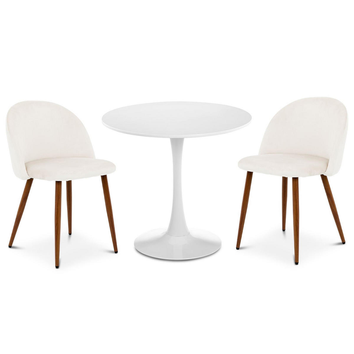 ESSGRUPPE LOIRE/NAVIA 3er Set weiß - Weiß, Holzwerkstoff - IDIMEX