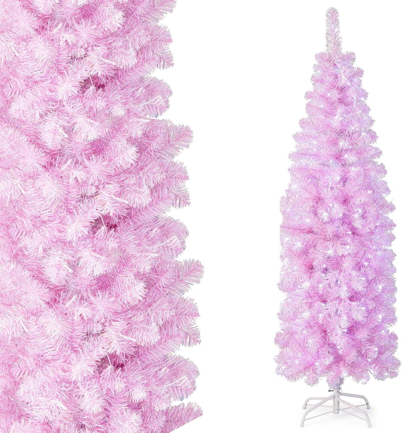 TANNENBAUM 180cm Rosa - Pink, Kunststoff (180cm) - COSTWAY