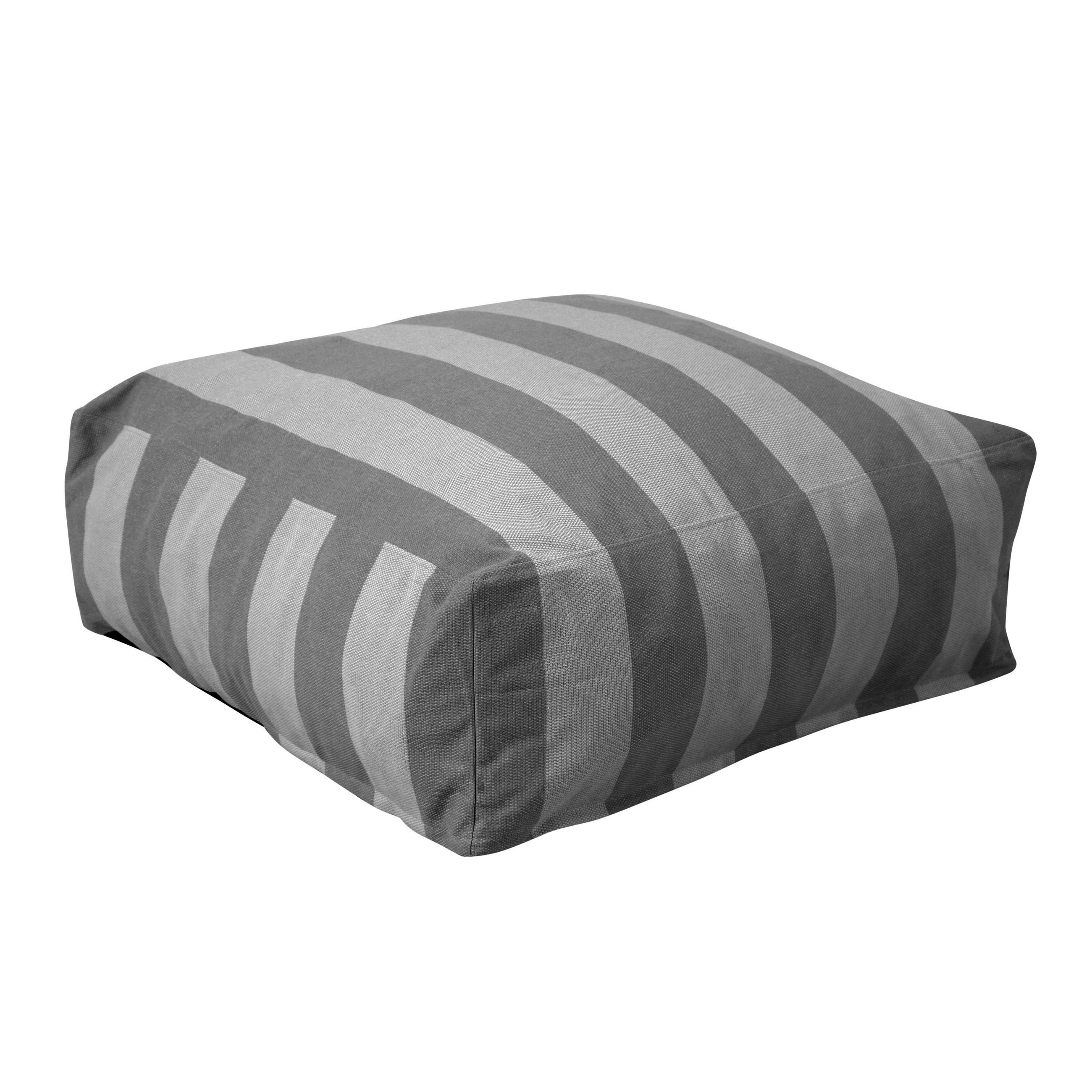 OUTDOOR-SITZSACK, Grau - Grau, Textil (85/30/85cm) - Oviala