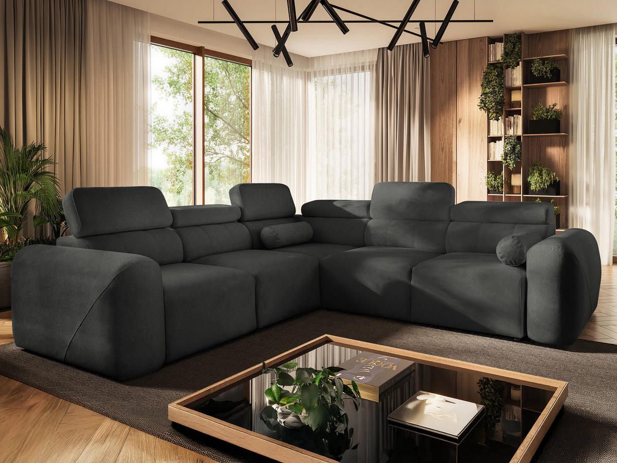 ECKSCHLAFSOFA Volare III, Seite: Links - Anthrazit, Holz/Textil (273/272cm) - MIRJAN24