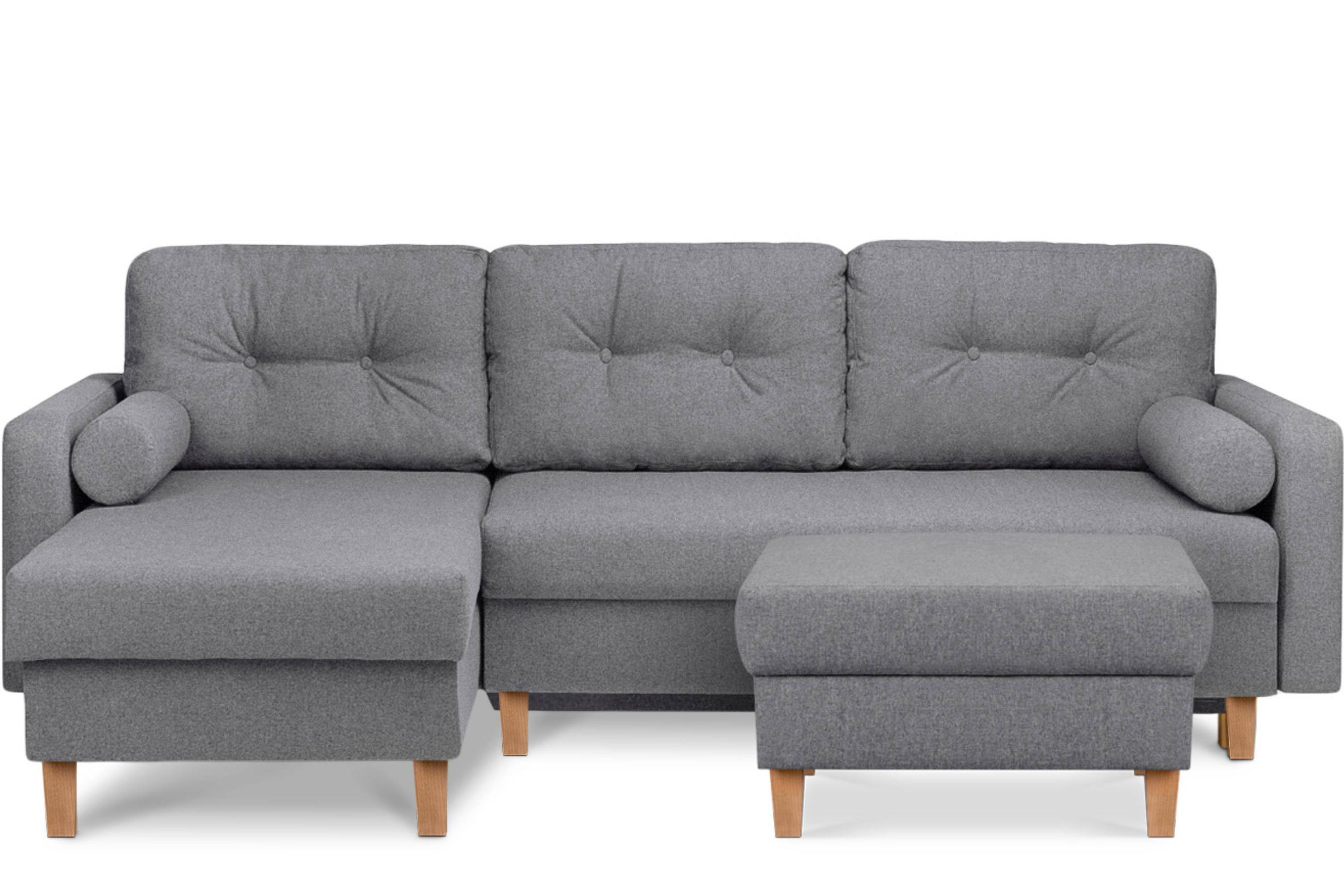 SITZHOCKER ERISO Polsterhocker aufklappbarer, Strukturstoff, dunkelgrau - Dunkelgrau/Braun, Textil (71/43/71cm) - KONSIMO®