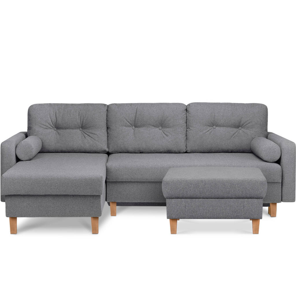 Thumbnail - Konsimo® Sitzhocker, Dunkelgrau, Textil, Rechteckig, 71x43x71 cm, Wohnzimmer, Hocker, Sitzhocker