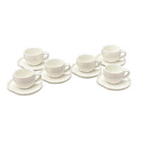 KAFFEETASSEN SET AURA Set weiss 12 tlg. - Weiß, Keramik (38/10/38cm) - Mulex