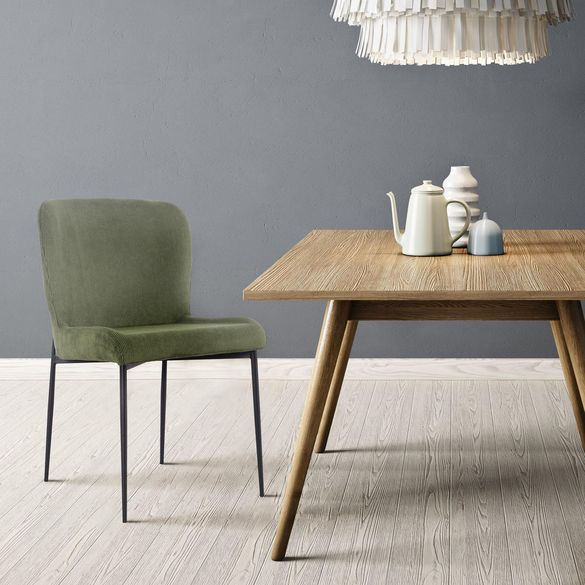 ESSZIMMERSTÜHLE 2er Set FREDDIE Grün - Grün, Textil (48/83/56cm) - SVITA