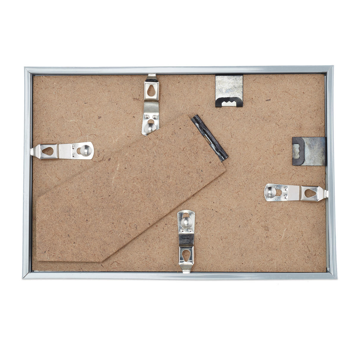 BILDERRAHMEN - Silberfarben, Glas/Holzwerkstoff (11/16/2cm) - Relaxdays