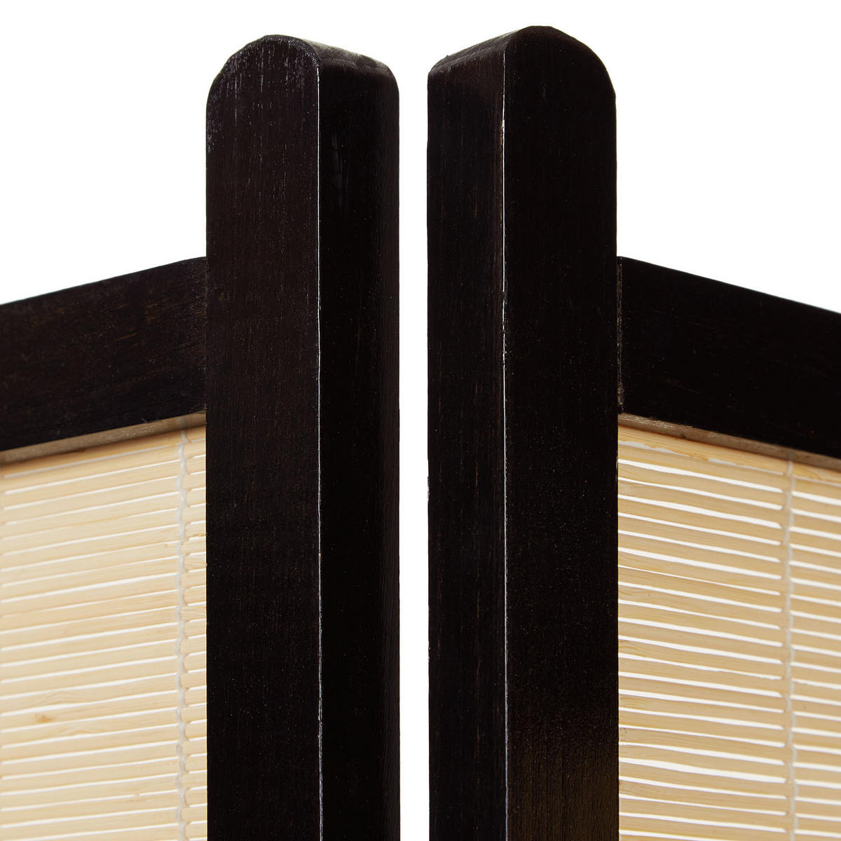 PARAVENT 6-tlg. 264/175 cm Schwarz Bambus - Schwarz, Holz (264/175/2cm) - Homestyle4u