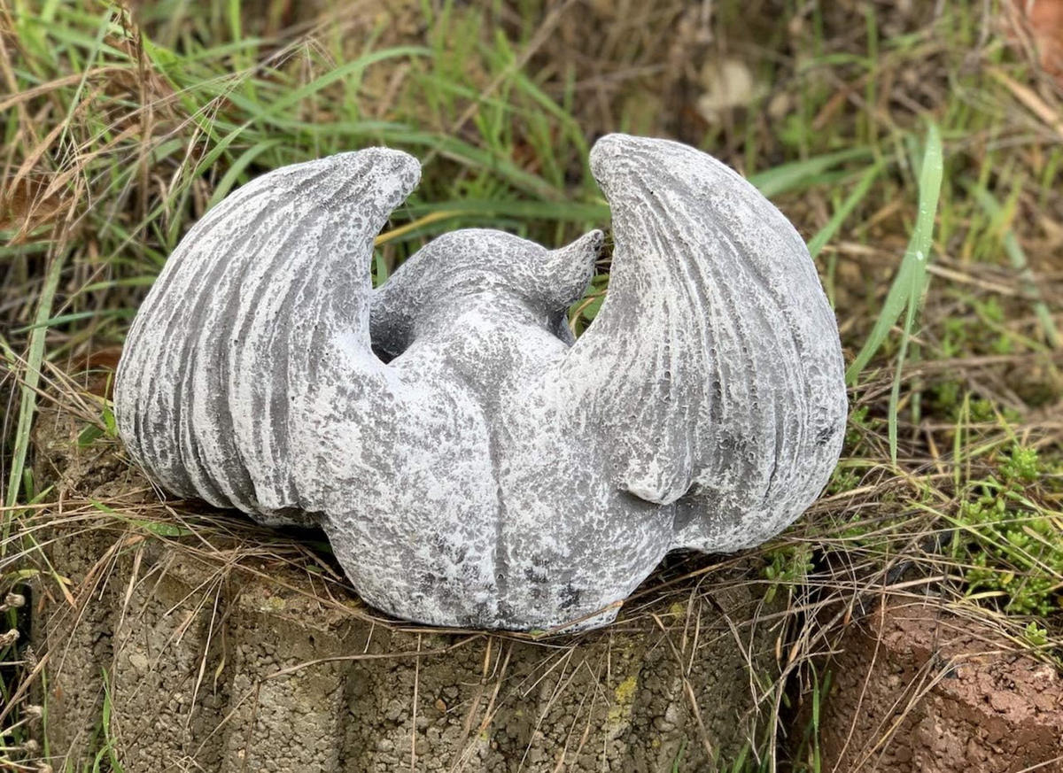 STEINFIGUR Gargoyle Denker frostfest Steinguss - Grau, Stein (20/17/20cm) - stoneandstyle