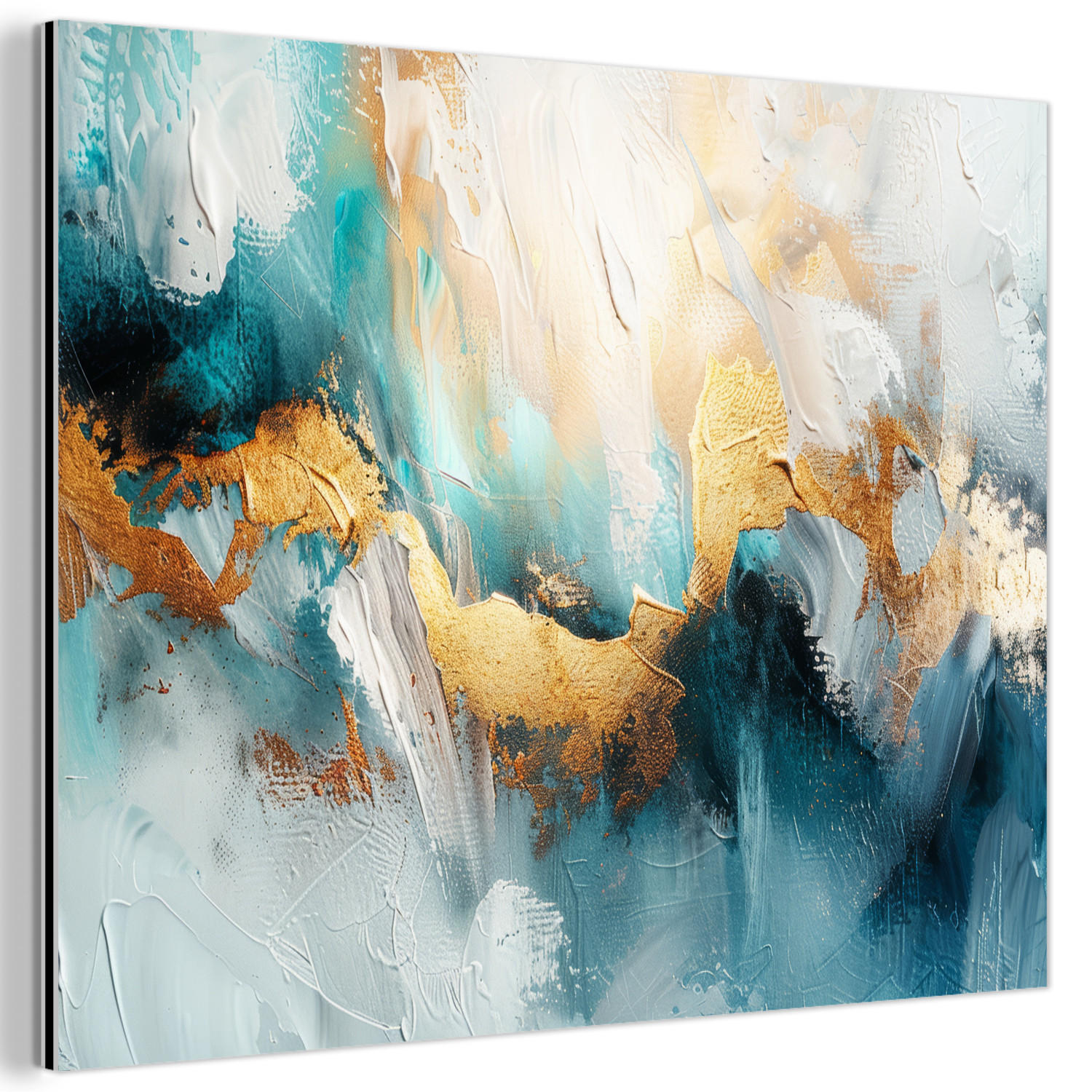 MuchoWow Metallbild Petrol 40x30 cm