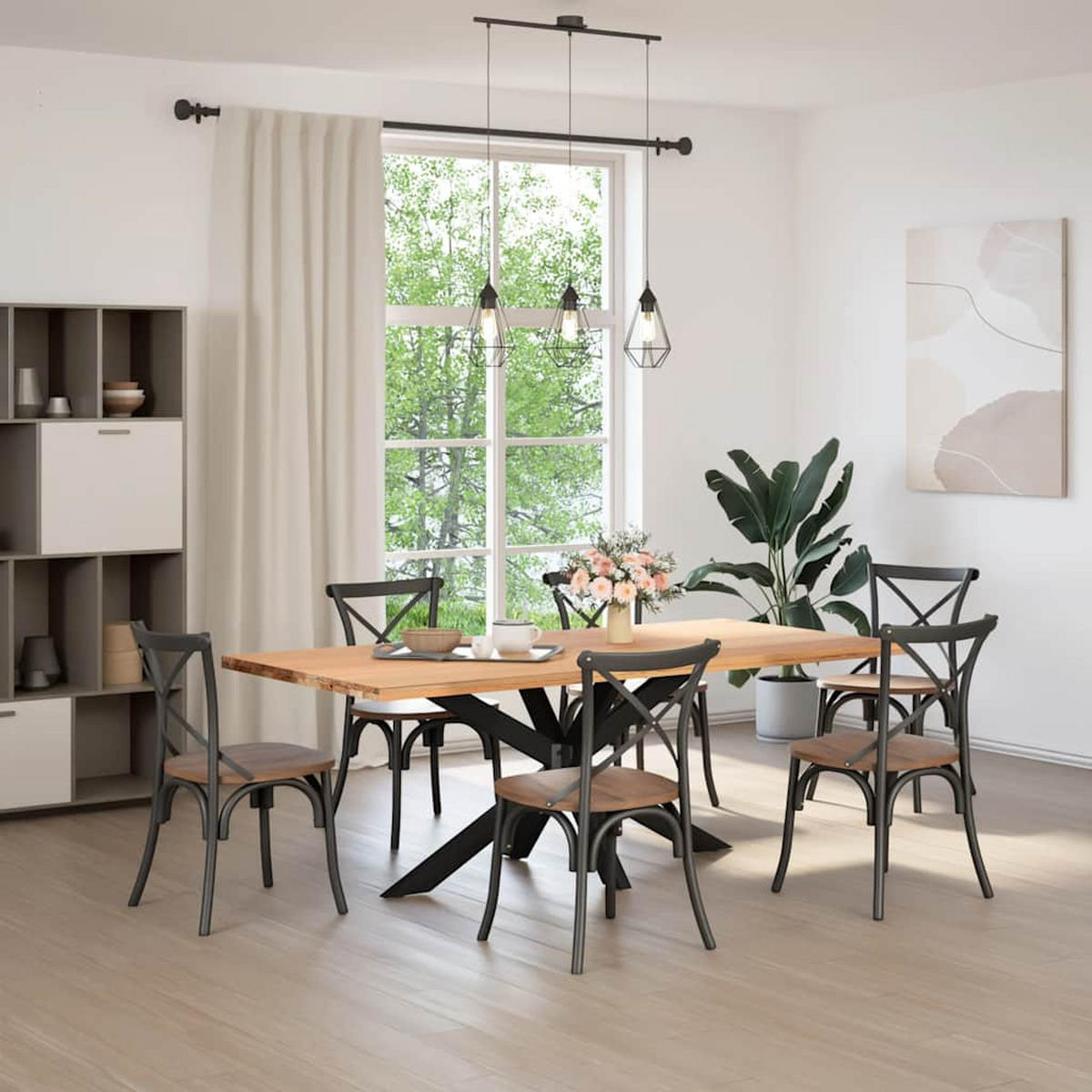 ESSTISCHBEIN Liegen Füße 150/78/73 cm Schwarz Stahl - Schwarz, Metall (78/73/150cm) - vidaXL
