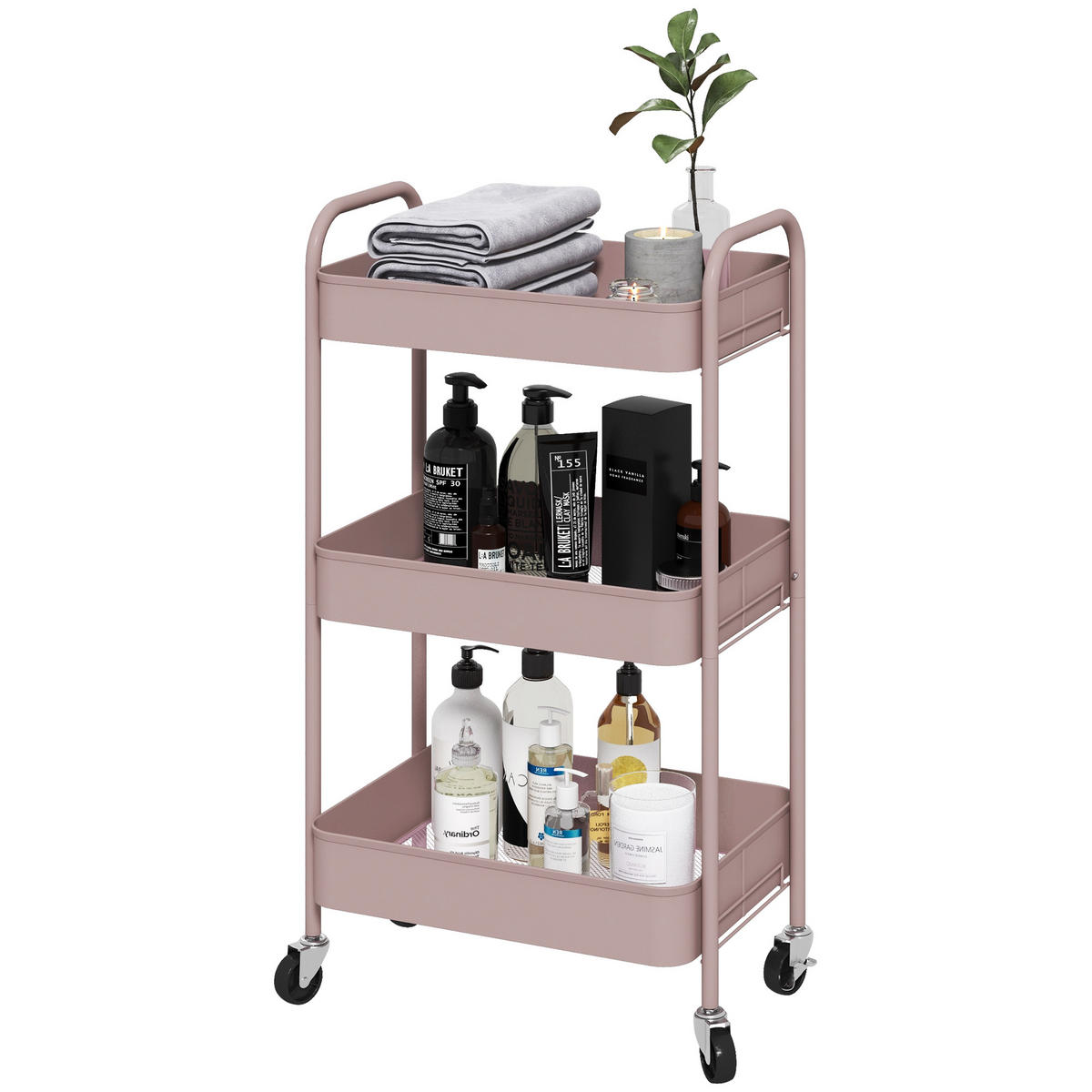 SERVIERWAGEN DE-08505 Rosa - Pink, Metall (30.6/79/45cm) - ComfortXL
