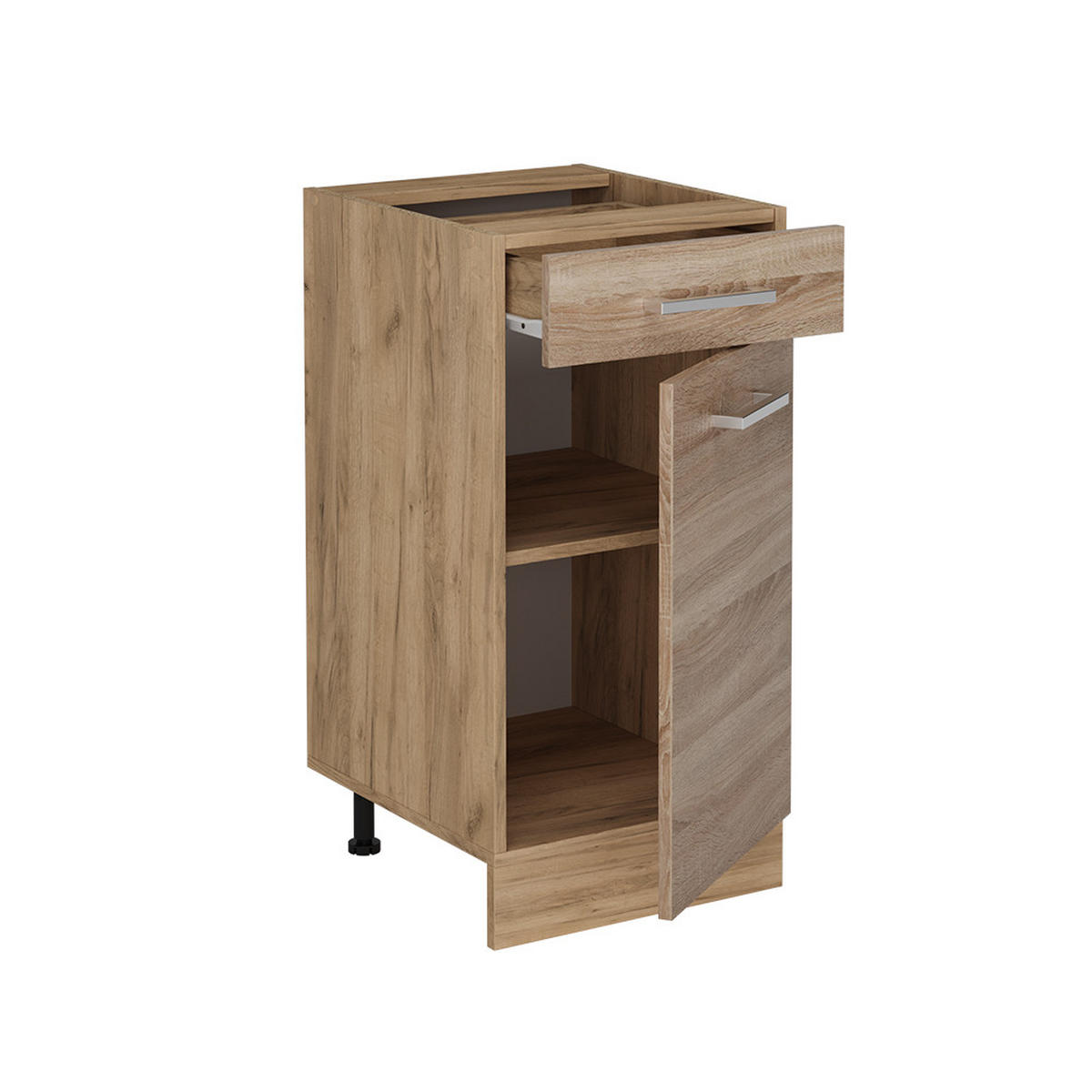 KÜCHENUNTERSCHRANK R-Line Sonoma 40 cm , AP Anthrazit - Honigeiche/Eiche Wotan, Holzwerkstoff (40/81.6/60cm) - Vicco