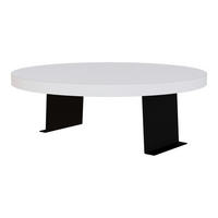 SOFATABLETT Kuleskyd - Weiß, Holzwerkstoff/Metall (34/13.5/34cm) - [en.casa]