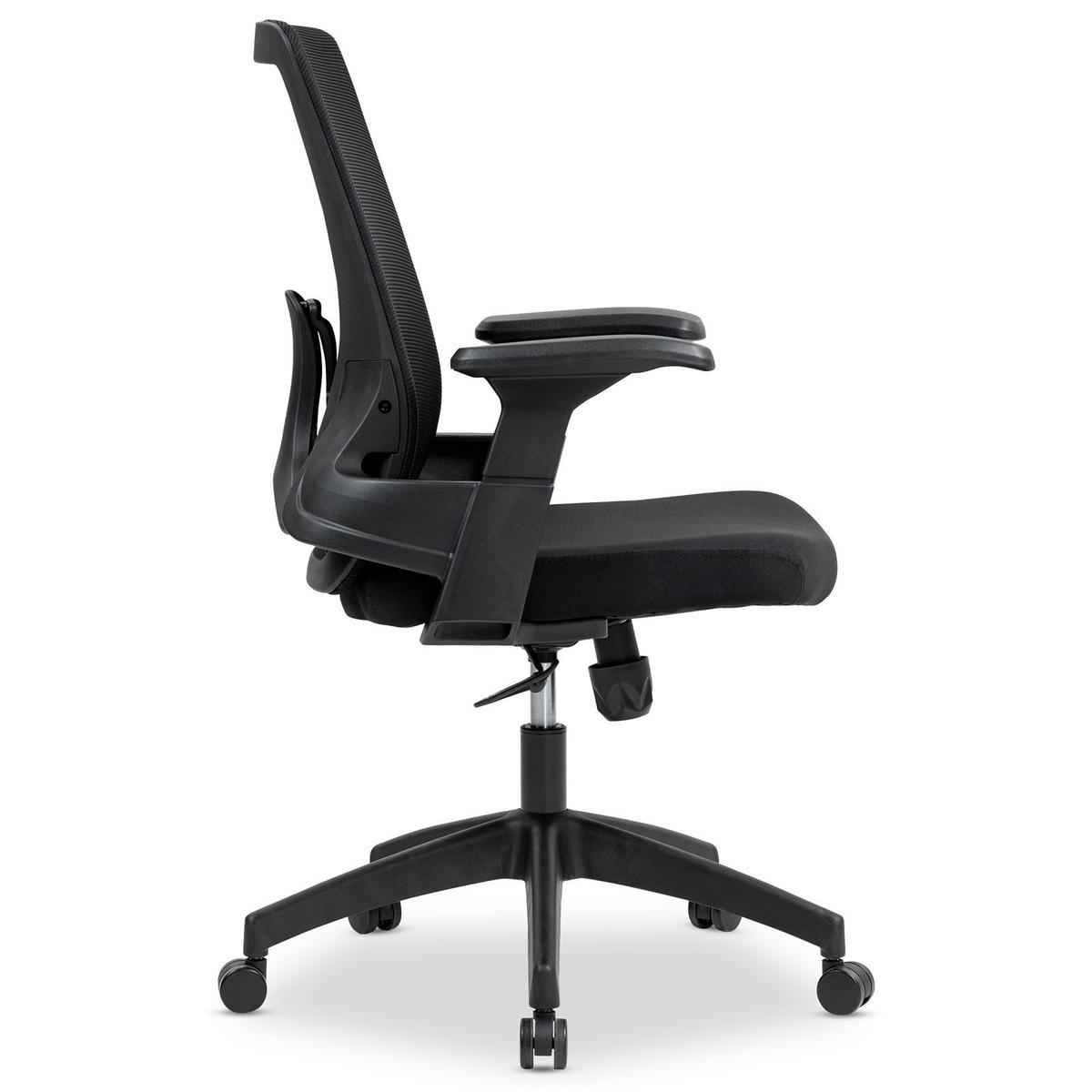 BÜRODREHSTUHL CAPVAL - Schwarz, Kunststoff/Textil (65/106/65cm) - IDIMEX